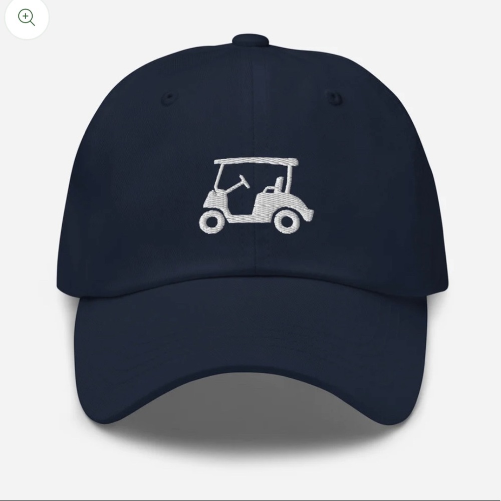 Golf cart navy embroidered hat